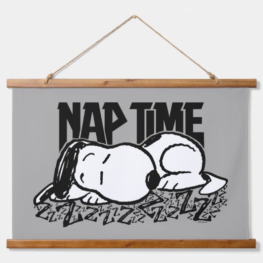 Rock-T-Shirts | Snoopy Nickerchen Time Wandteppich Mit Holzrahmen (Vorne)