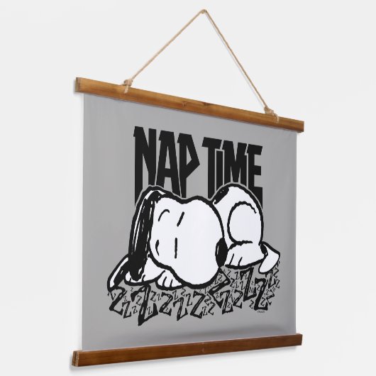 Rock-T-Shirts | Snoopy Nickerchen Time Wandteppich Mit Holzrahmen (Gewinkelt)