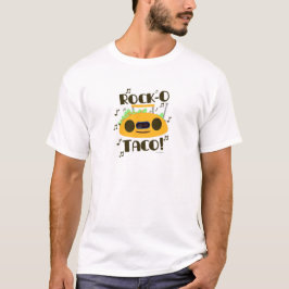 Rock Taco Funny Mexic Food Music Logo T-Shirt