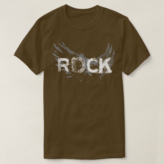 Rock Text mit Wings T-Shirt (Design vorne)