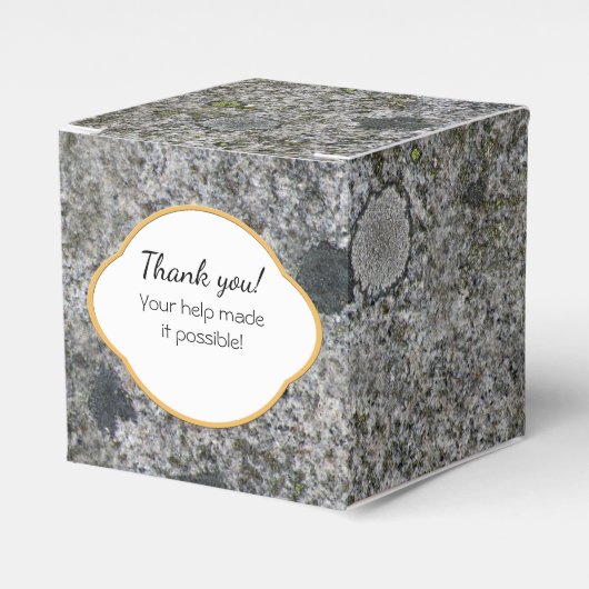Rock Textur Grauer Granit mit Moss beliebigen Text Geschenkschachtel (Vorderseite)