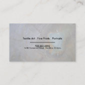 Rock Texture Artist Business Card Gray Monogram Visitenkarte (Rückseite)