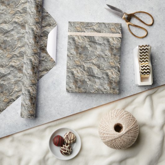 Rock Texture Wrapping Paper Roll Geschenkpapier (Kunsthandwerk)