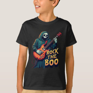 Rock the Boo - Halloween Skeleton Gitarrendesign T-Shirt