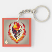 "Rock the Flames" Schlüsselanhänger (Rückseite)