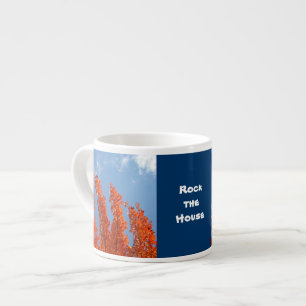 Rock the House Espressotassen Herbstblätter Blau Espressotasse
