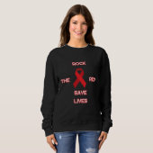 Rock the red save lives heart awareness sweatshirt (Vorne ganz)