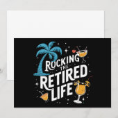 Rock the Remüde Life Sommer Funny Retirement Einladung (Vorne/Hinten)