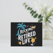 Rock the Remüde Life Sommer Funny Retirement Postkarte (Stehend Vorderseite)