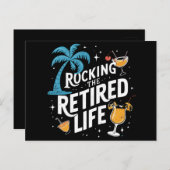 Rock the Remüde Life Sommer Funny Retirement Postkarte (Vorne/Hinten)