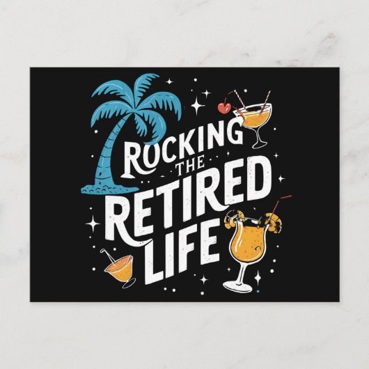 Rock the Remüde Life Sommer Funny Retirement Postkarte (Vorderseite)