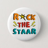 Rock the Staar Day Lehrer Motivierend Button (Vorderseite)