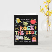 Rock the Test Day Staar Staat Testing Teacher Moti Karte (Gelbe Blume)