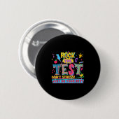 Rock The Test Dont Stress Motivational Teacher Tes Button (Vorne & Hinten)