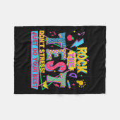 Rock The Test Dont Stress Motivational Teacher Tes Fleecedecke (Vorderseite (Horizontal))