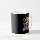 Rock The Test Dont Stress Motivational Teacher Tes Kaffeetasse (VorderseiteRechts)