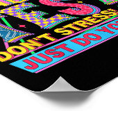 Rock The Test Dont Stress Motivational Teacher Tes Poster (Ecke)