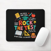 Rock The Test Funny Testing Day Teacher Student Te Mousepad (Mit Mouse)