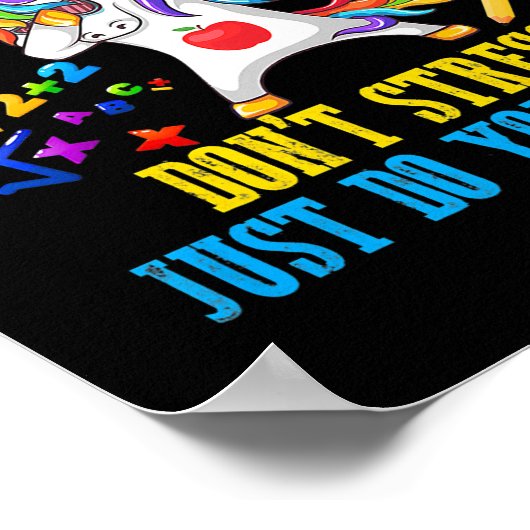 Rock the test nicht Stress nur dein Bestes geben Poster (Ecke)