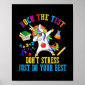 Rock the test nicht Stress nur dein Bestes geben Poster (Vorne)
