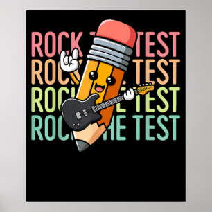 Rock The Test Tag Lehrer-Testtag Motivierend Poster