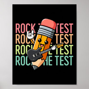 Rock The Test Tag Lehrer-Testtag Motivierend Poster