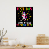 Rock The Test Teacher Test Day Testing Day Funny Poster (Küche)