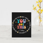 Rock The Test Teacher Testing Day Motivational Tes Karte (Gelbe Blume)