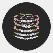 Rock The Test Test Day Friendship Bracelets Testin Runder Aufkleber (Vorderseite)