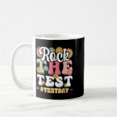 Rock The Test Testing Day Groovy Motivational Teac Kaffeetasse (Links)