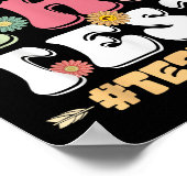 Rock The Test Testing Day Groovy Motivational Teac Poster (Ecke)