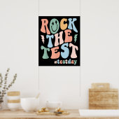 Rock The Test Testing Day Motivational Teacher Poster (Küche)