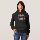 Rock The Test Testing Day Retro Hippie Motivationa Hoodie (Vorne ganz)
