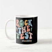 Rock The Test Testing Day Retro Motivational Teach Kaffeetasse (Links)