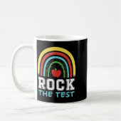 Rock The Test Testing Day Retro Motivational Teach Kaffeetasse (Links)