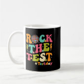 Rock The Test Testing Day Retro Motivational Teach Kaffeetasse (Links)