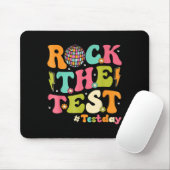 Rock The Test Testing Day Retro Motivational Teach Mousepad (Mit Mouse)