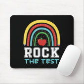 Rock The Test Testing Day Retro Motivational Teach Mousepad (Mit Mouse)