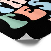 Rock The Test Testing Day Retro Motivational Teach Poster (Ecke)