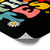 Rock The Test Testing Day Retro Motivational Teach Poster (Ecke)