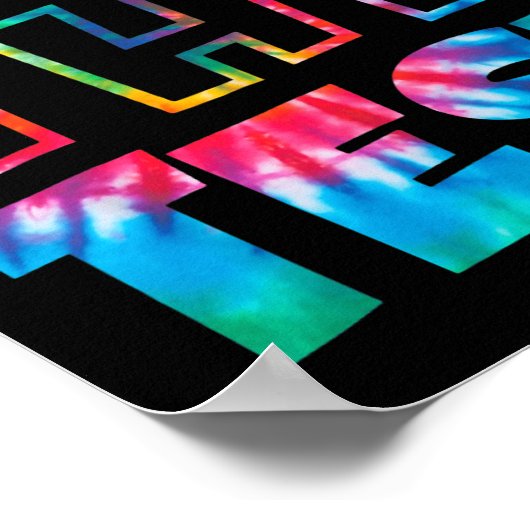 Rock The Test Testing Day Retro Motivational Teach Poster (Ecke)