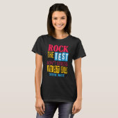 Rock The Test Testing Day Retro Motivational Teach T-Shirt (Vorne ganz)