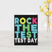 Rock The Test Testing Day Staar Motivational Teach Karte (Gelbe Blume)