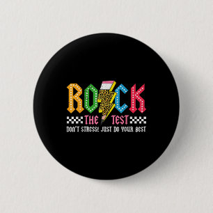 Rock the Test Testtag Dont Stress Abcd Alphabet ge Button