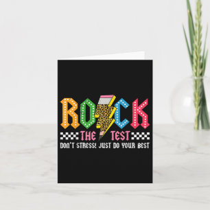 Rock the Test Testtag Dont Stress Abcd Alphabet ge Karte