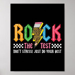 Rock the Test Testtag Dont Stress Abcd Alphabet ge Poster