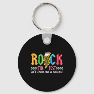 Rock the Test Testtag Dont Stress Abcd Alphabet ge Schlüsselanhänger