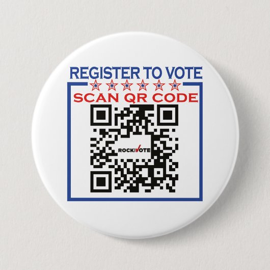 Rock the Vote Round button, Large, 3 inch Button (Vorderseite)