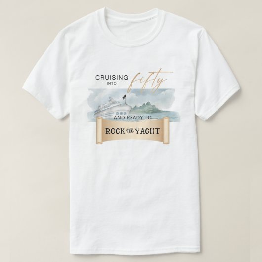 Rock the Yacht 50. Geburtstag T-Shirt (Design vorne)