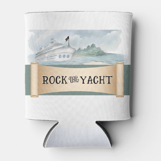 Rock the Yacht Can Cooler Gastgeschenk Dosenkühler (Vorderseite)